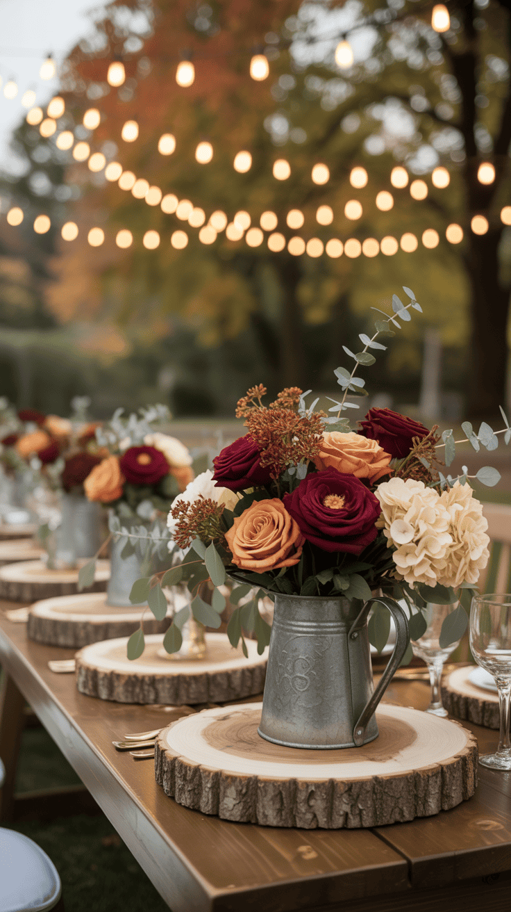 Rustic Fall Wedding Centerpieces for a Cozy Celebration - Flowers ...