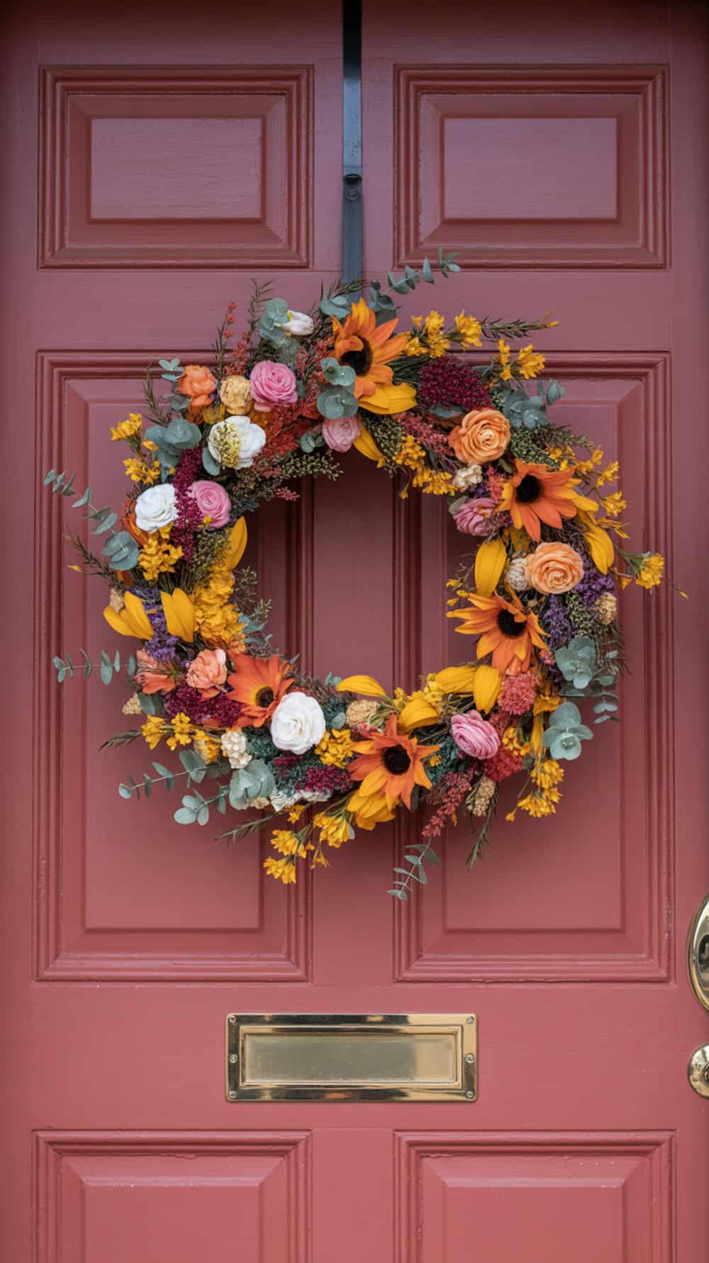 Fall Outdoor Wreaths for Front Door That Make a Statement - Flowers ...
