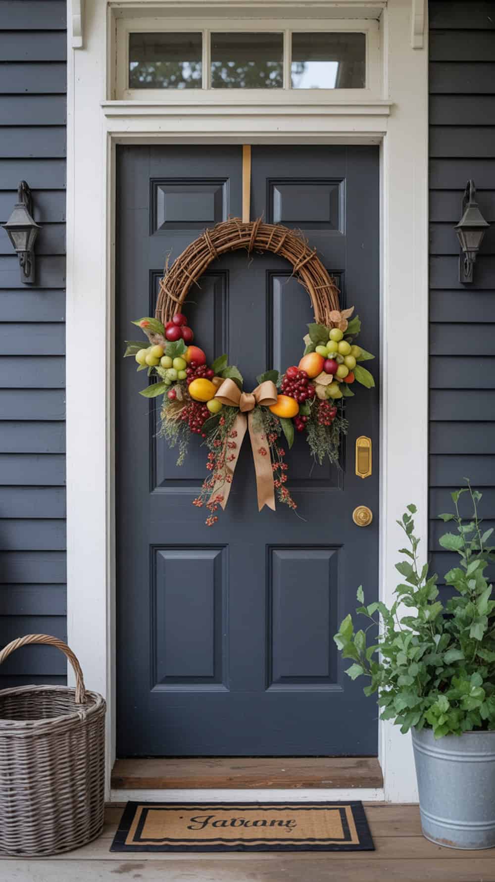 Fall Outdoor Wreaths for Front Door That Make a Statement - Flowers ...
