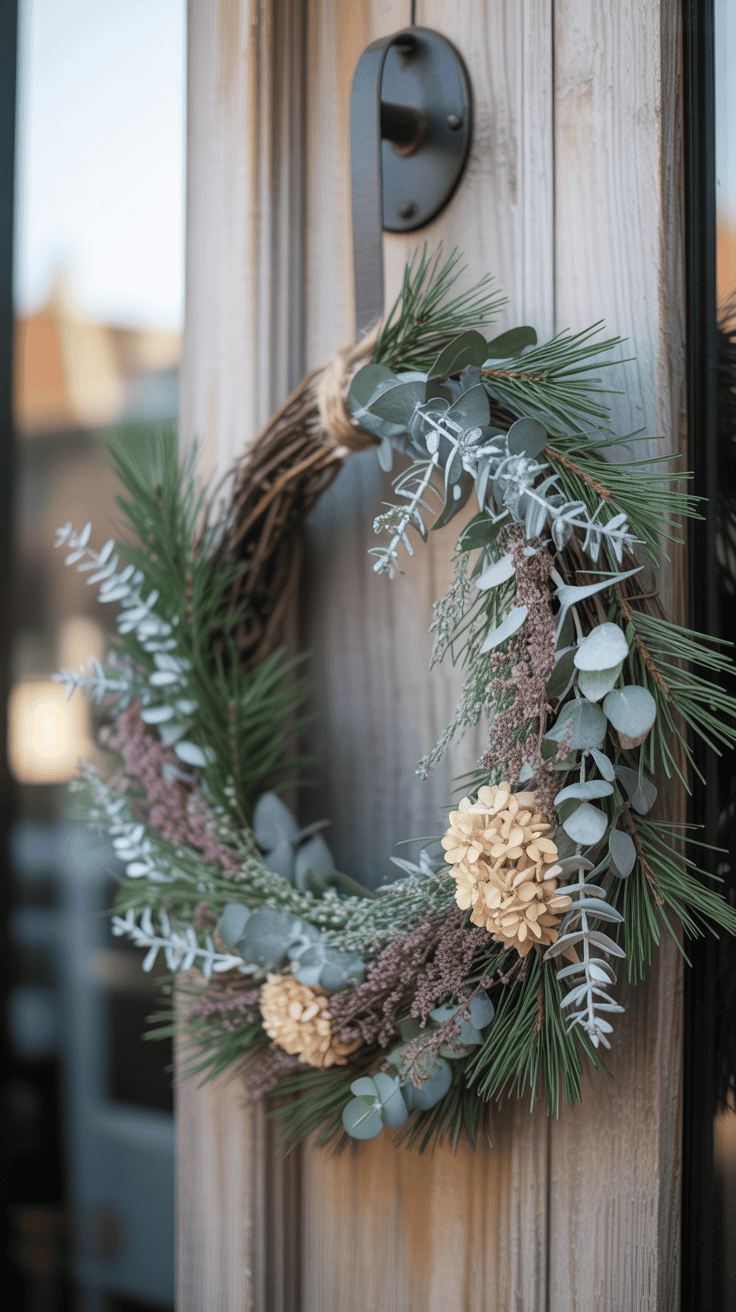 Door Wreaths for January That Feel Crisp and Clean