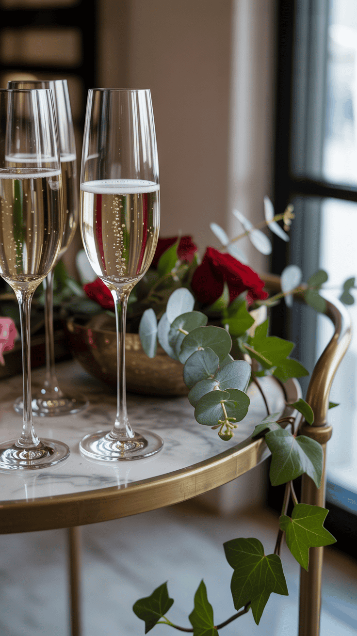 Valentine’s Day Champagne Glasses That Add a Sparkly Touch
