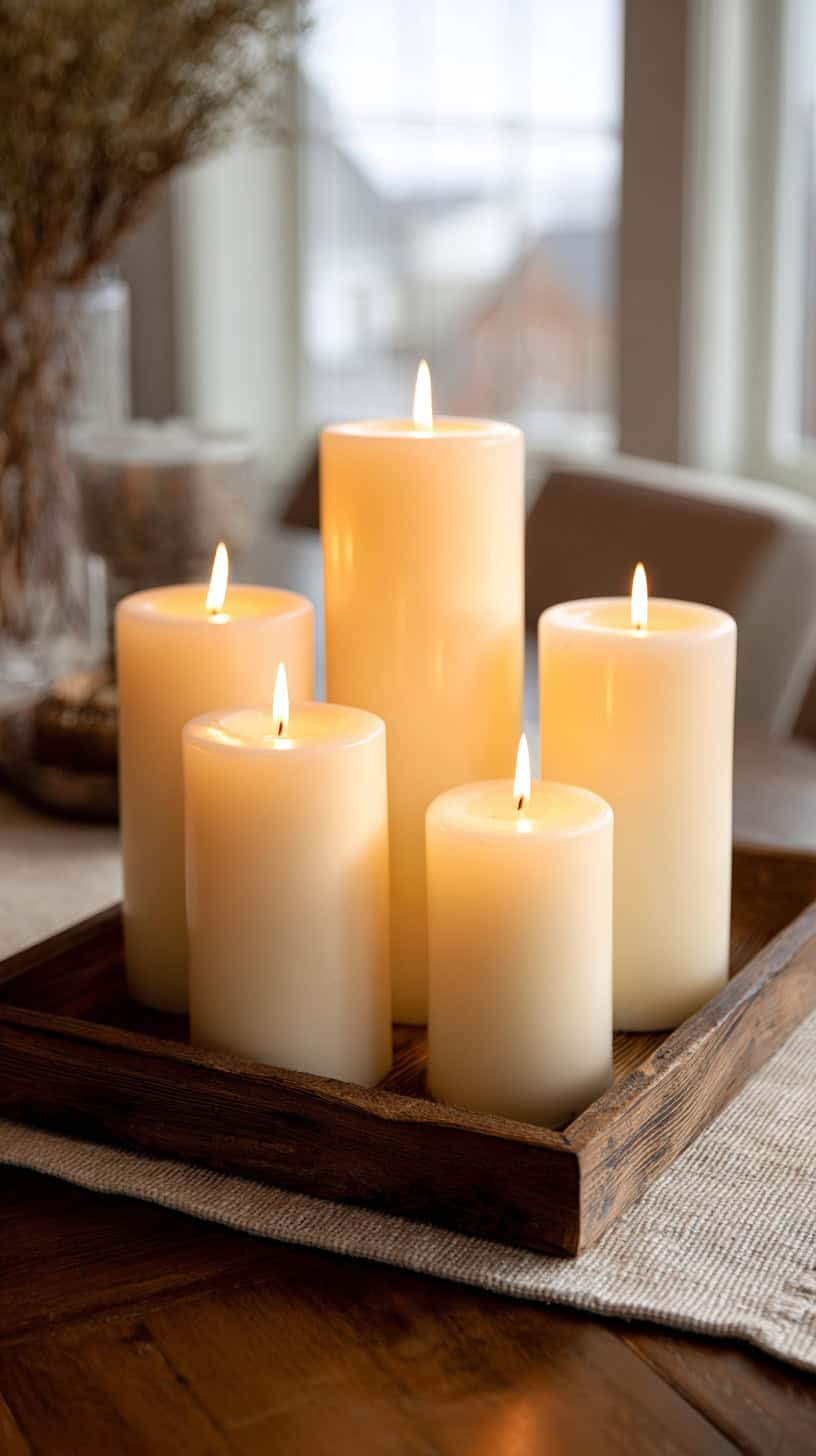 Neutral Pillar Candles