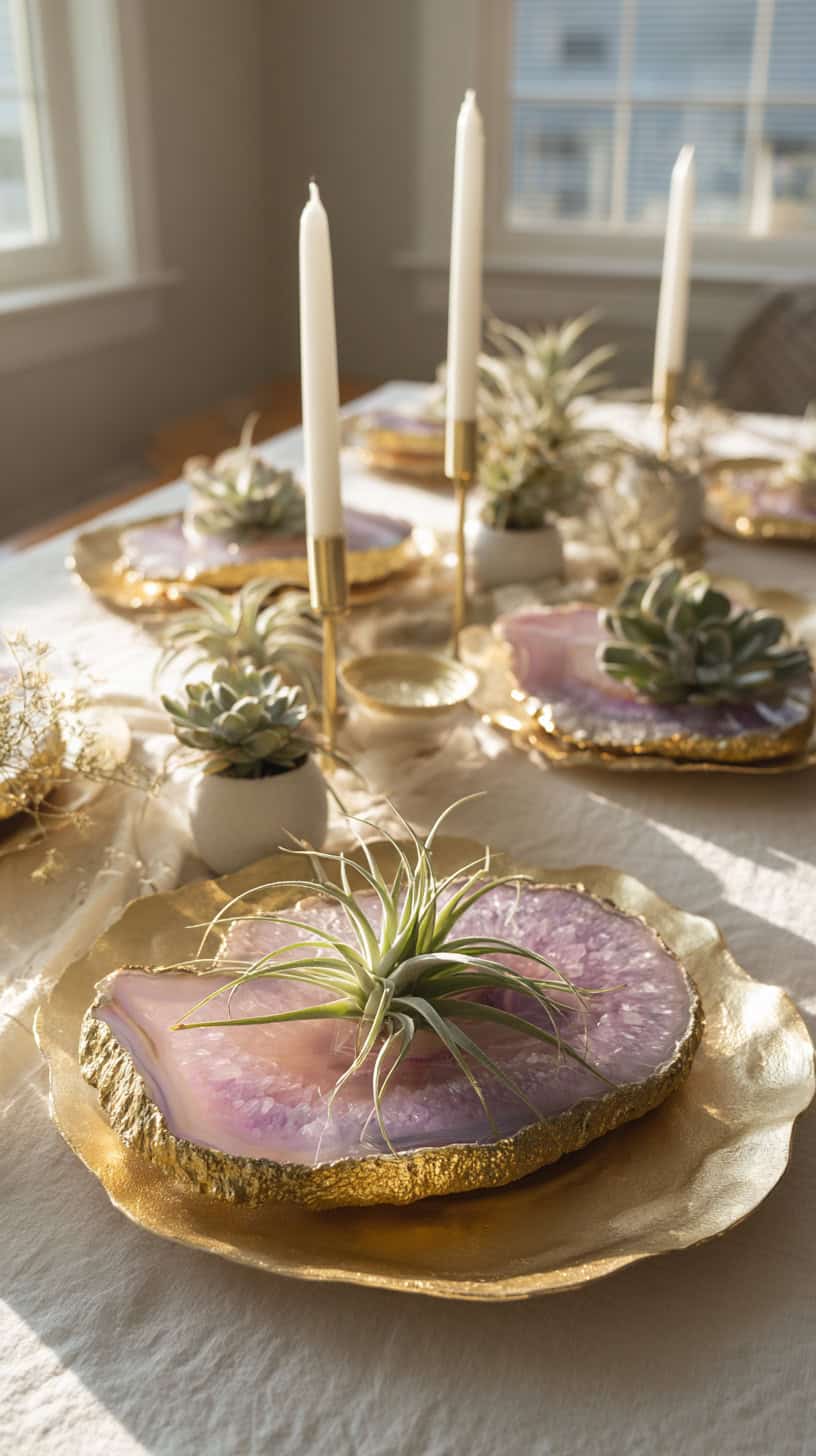 Agate Slice Gold Charger - Image 2