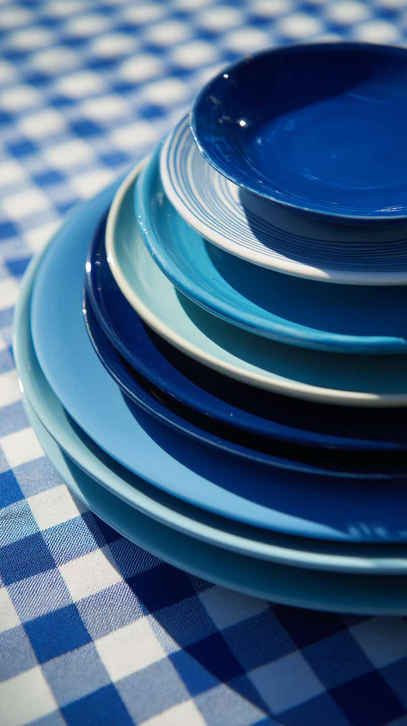 Blue Plates Stack - Image 2