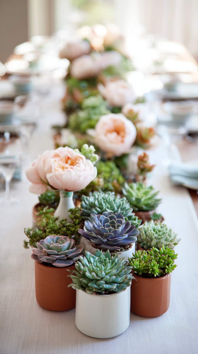 Blush Peony Succulent Pots - Image 1
