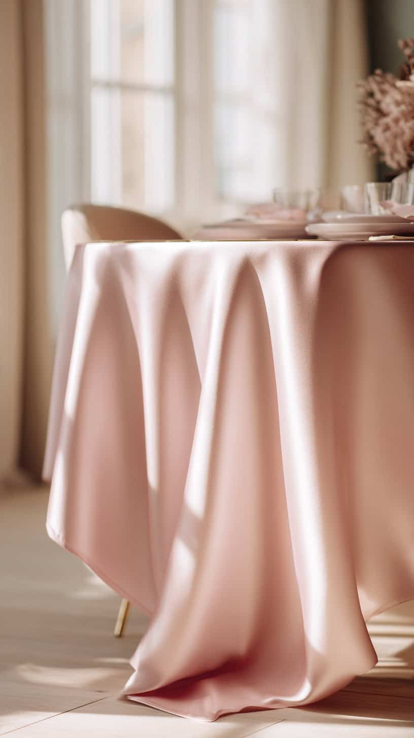 Blush Pink Tablecloth Base - Image 1