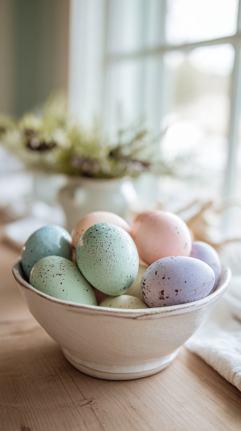 Bowl with Colored Eggs - Image 1