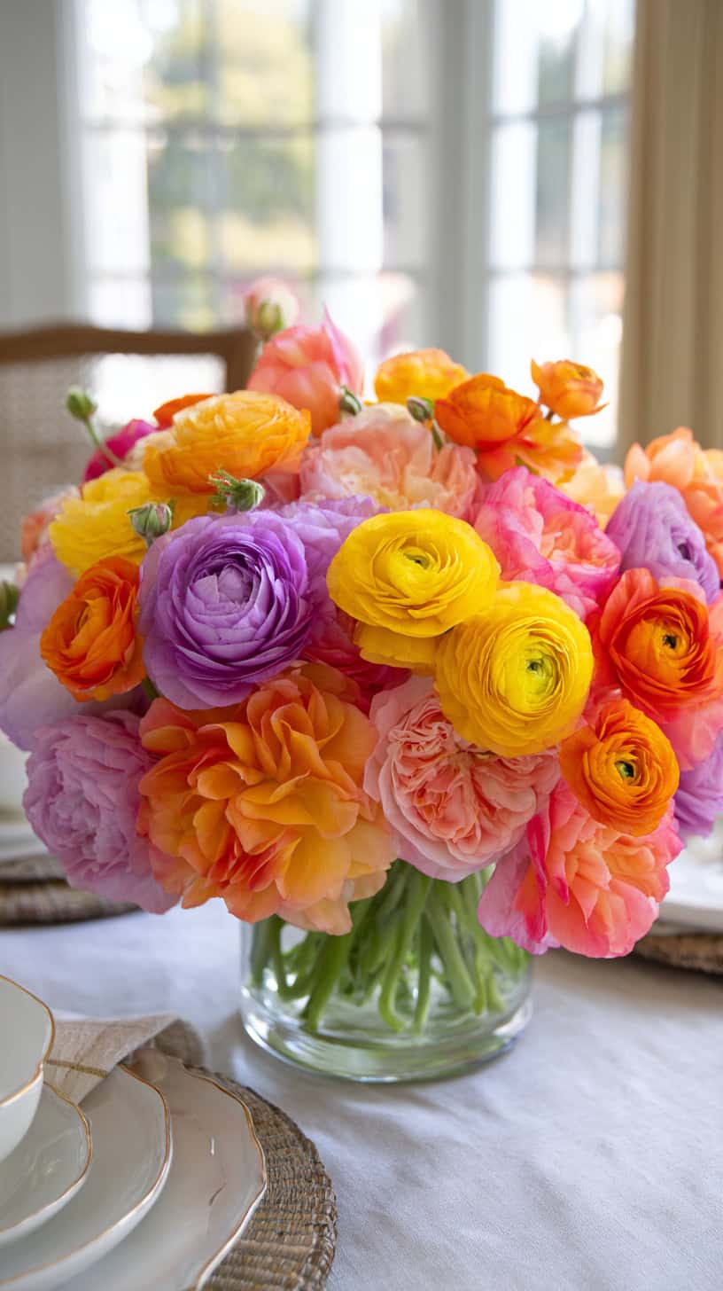 Colorful Ranunculus Garden Roses - Image 2