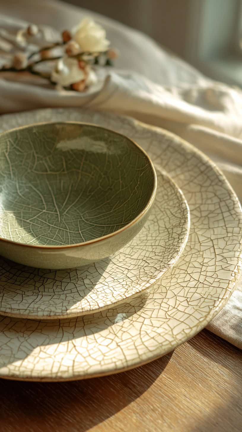 Crackled Ceramic Chargers - Image 1