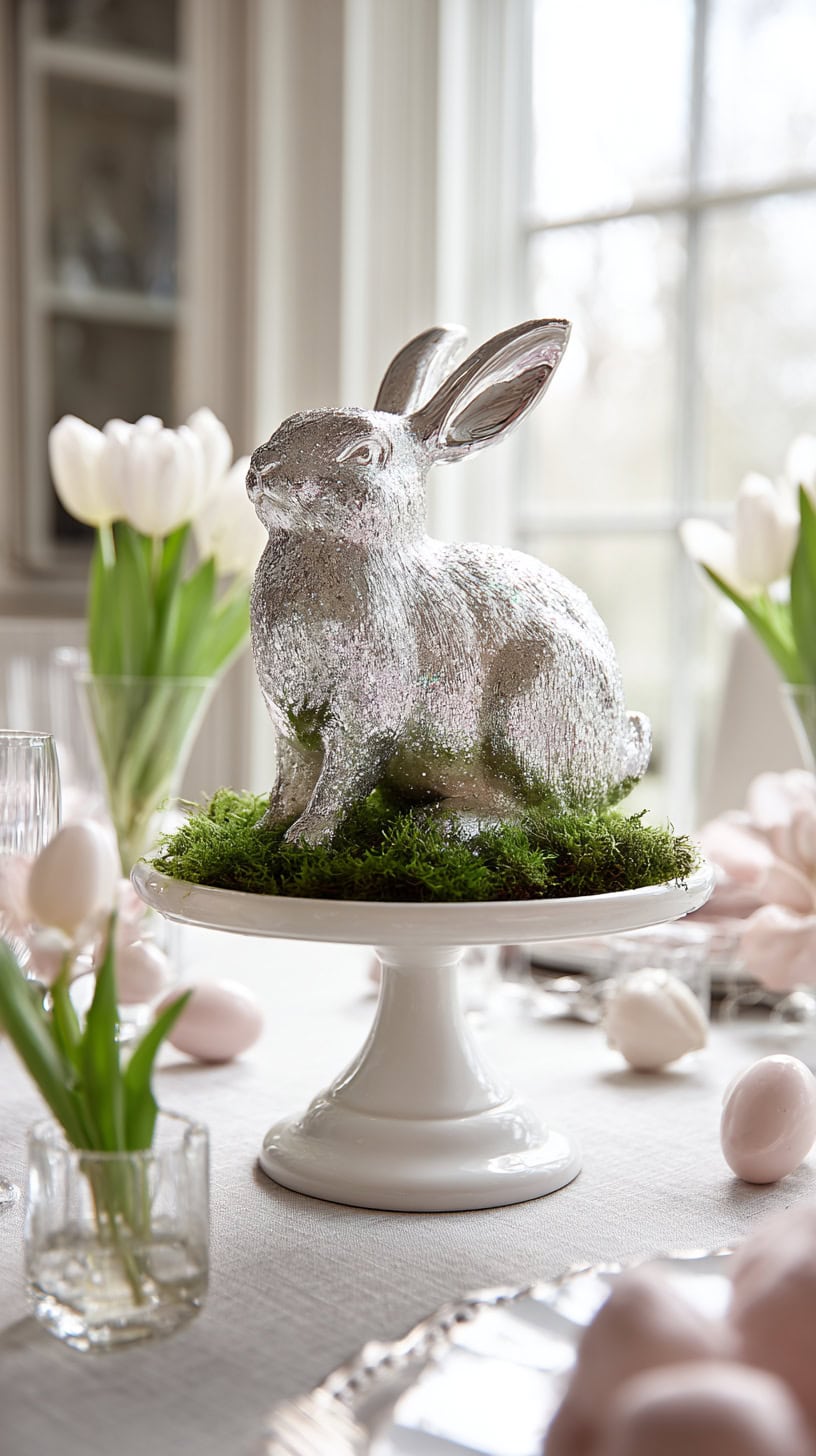 Diamond Dust Bunny Sculpture - Image 1