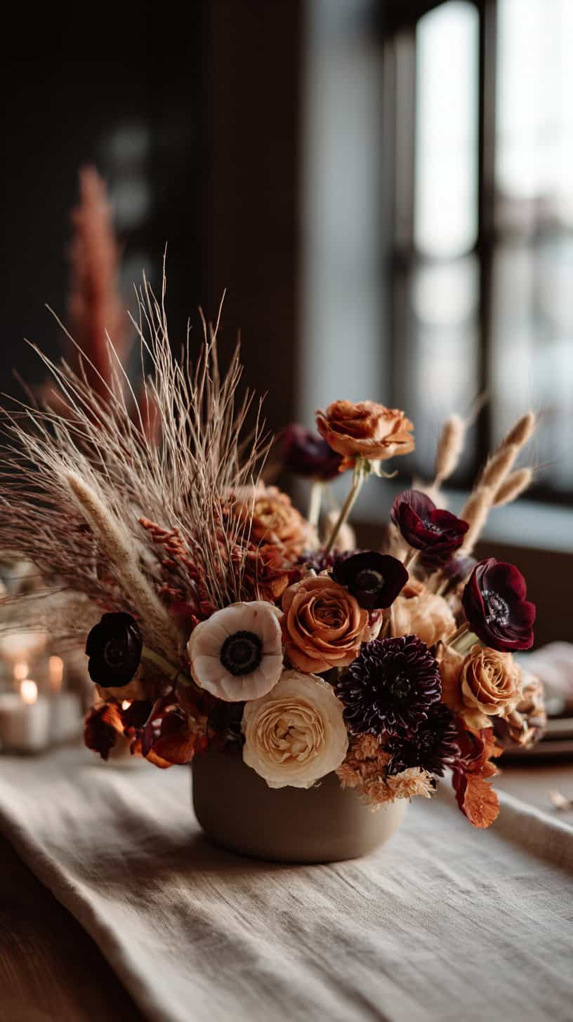 Earth Tone Roses Anemones - Image 2