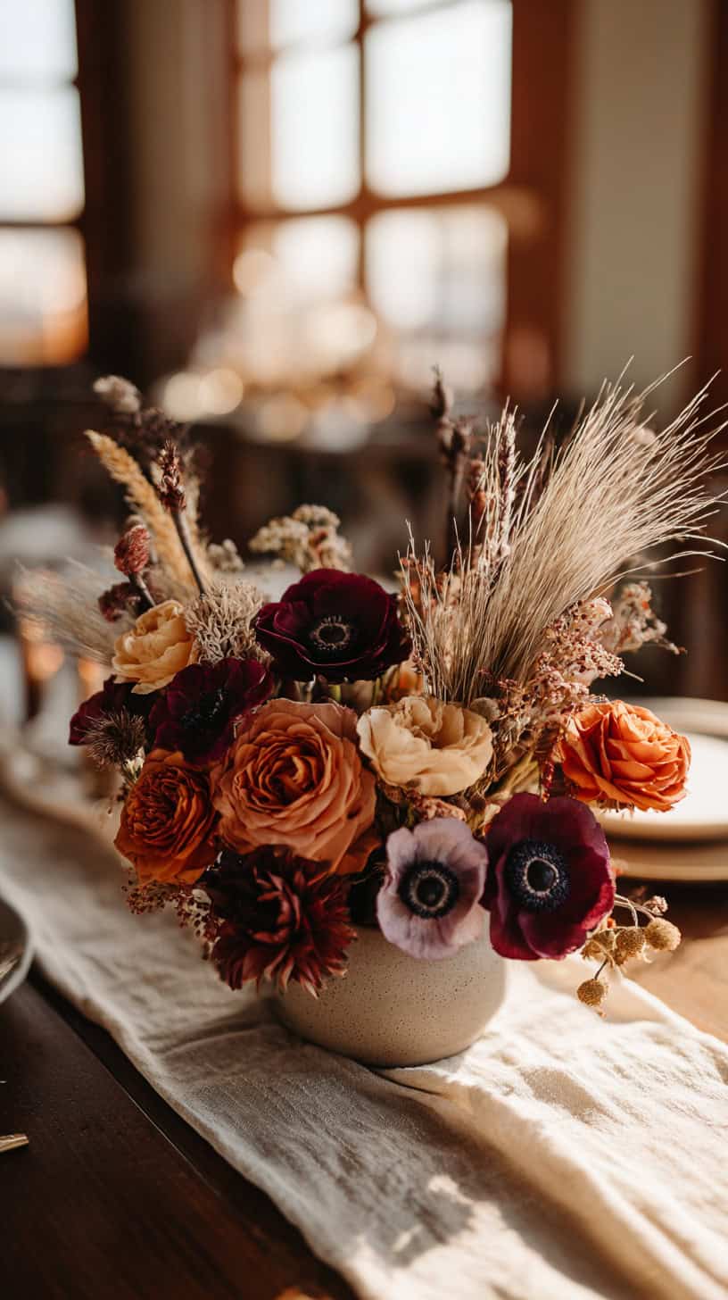 Earth Tone Roses Anemones - Image 1