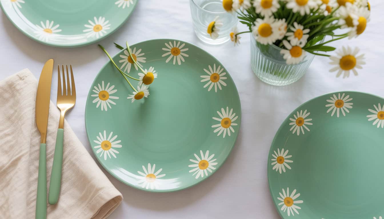 Green Daisy Plates Styling Ideas for Cheerful Spring Tables