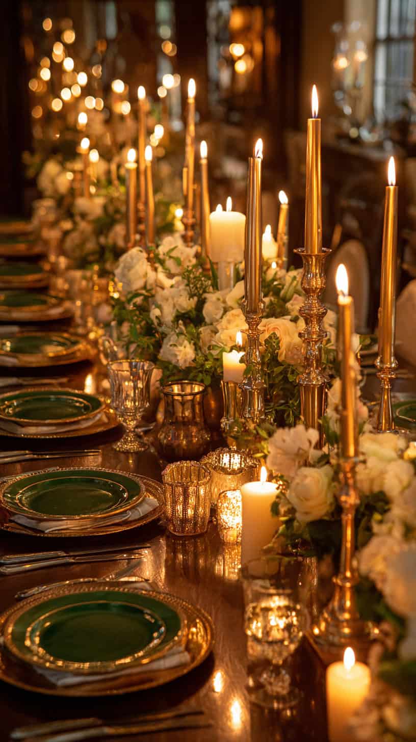 Gold Candle Holder Glow - Image 2