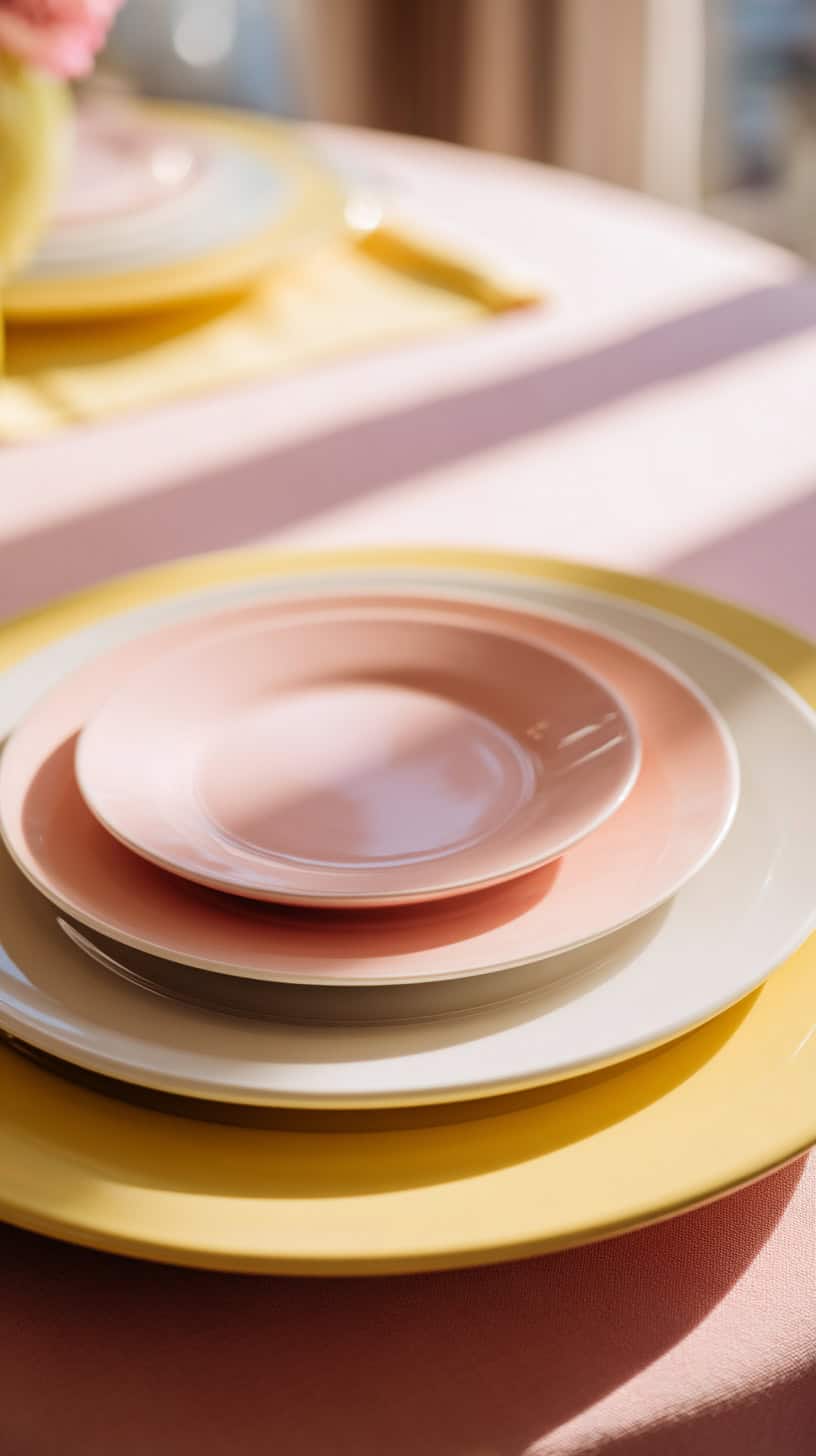 Layered Pastel Chargers - Image 1