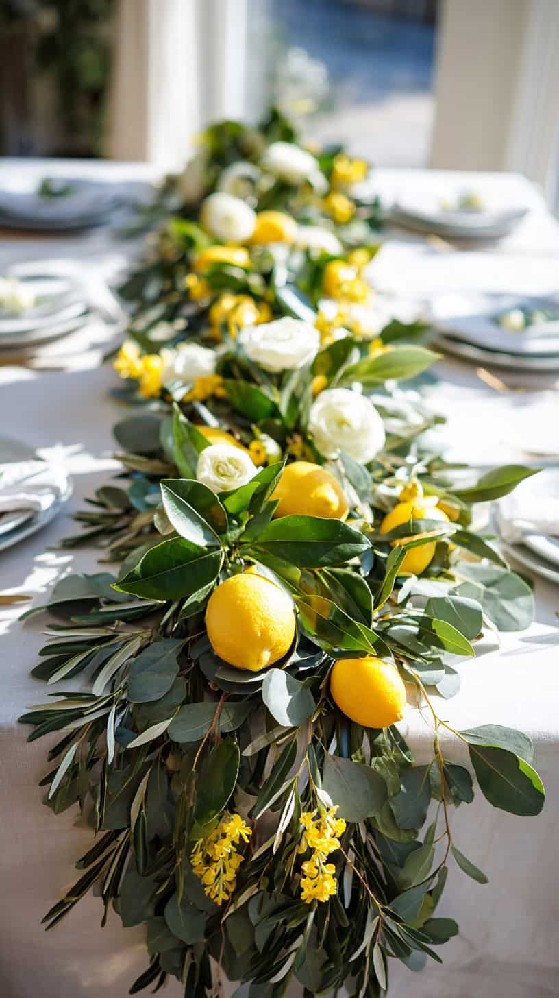 Lemon Greenery Garland Runner - Image 1