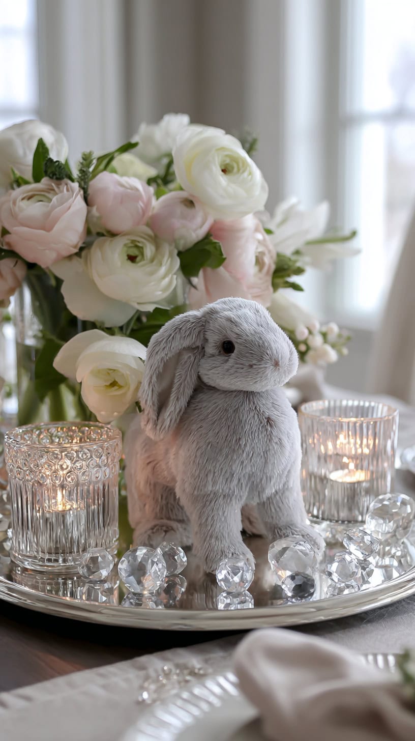 Luxe Velvet Crystal Rabbit - Image 1