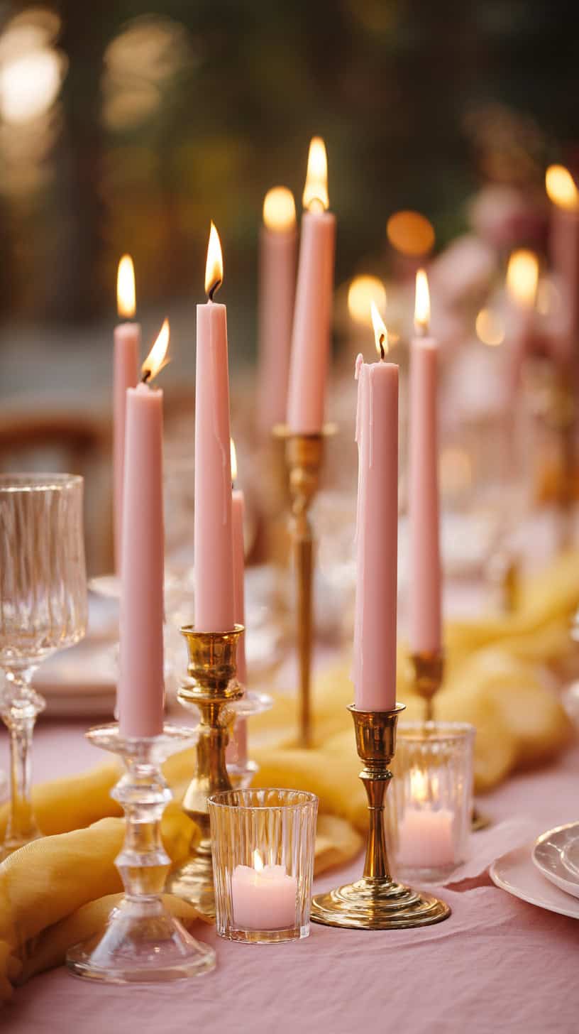 Pastel Pink Candles - Image 1