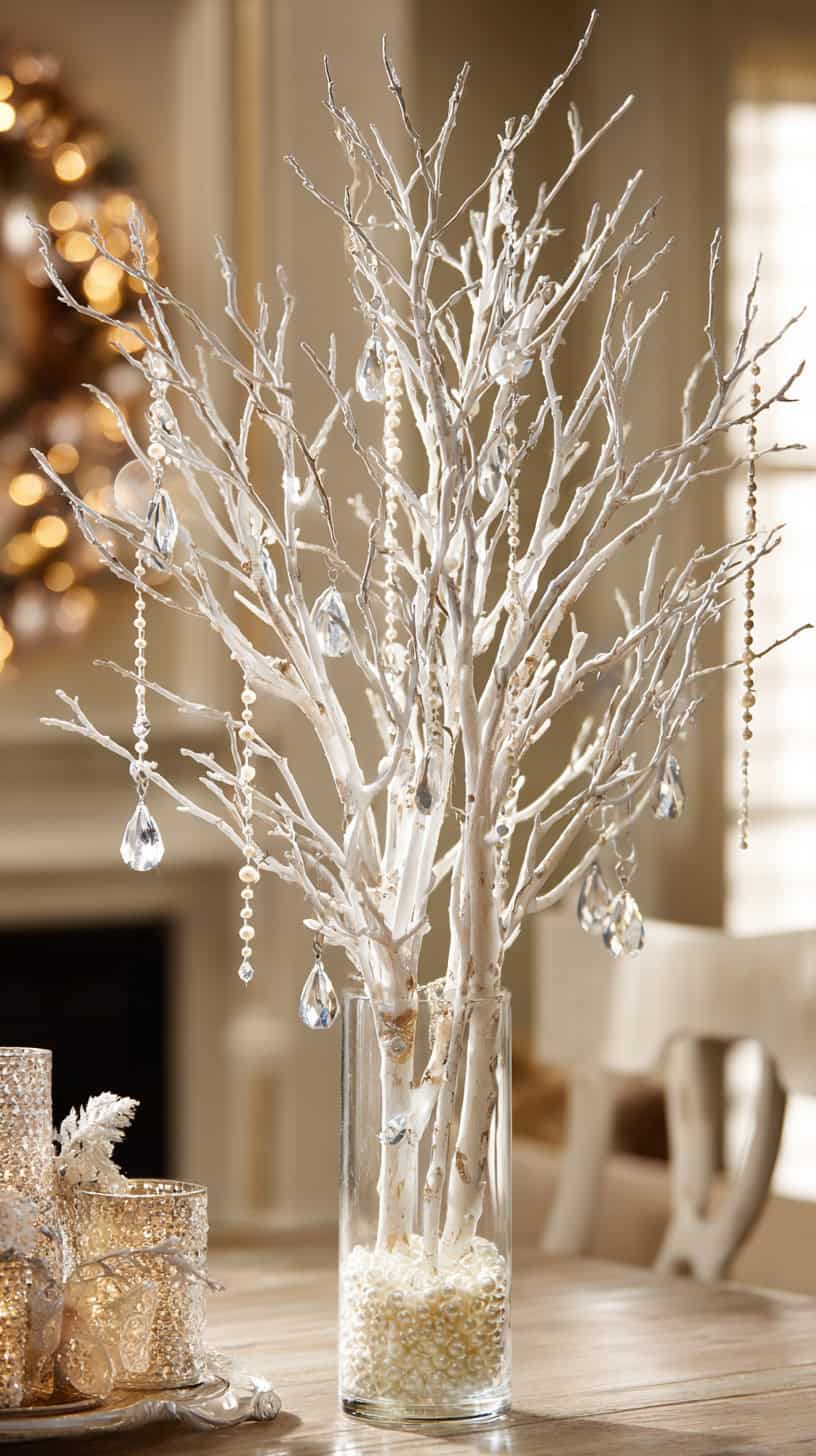 Pearl Crystal Encrusted Branches - Image 2