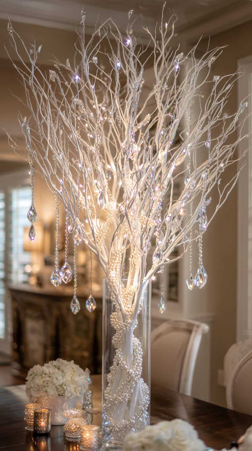 Pearl Crystal Encrusted Branches - Image 1