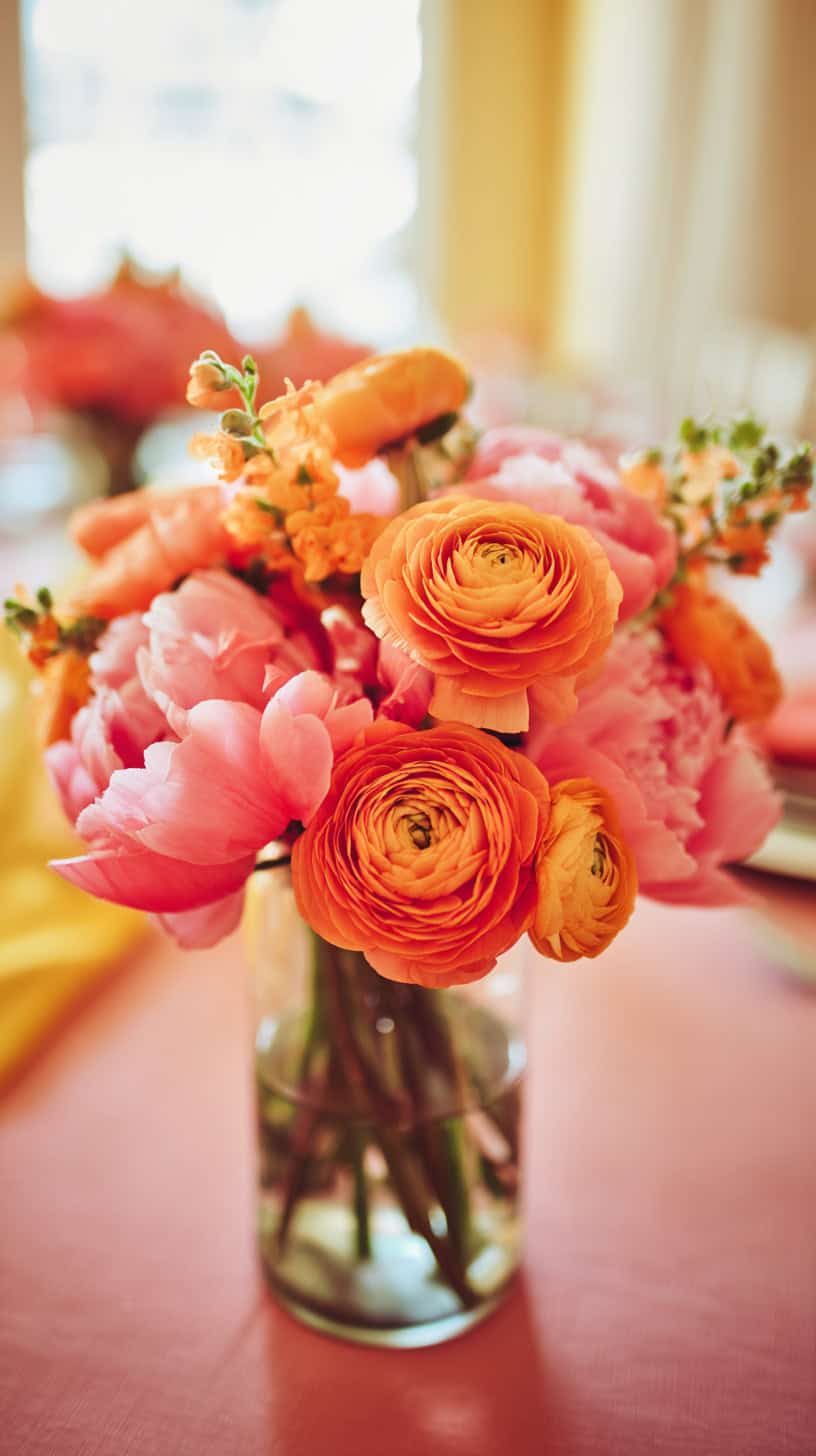 Pink and Orange Blooms - Image 2