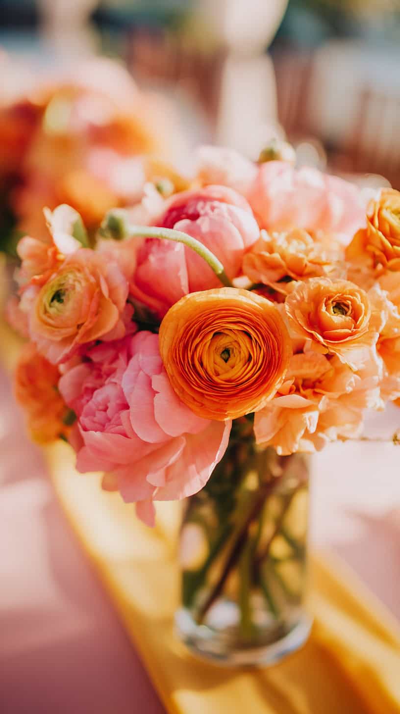 Pink and Orange Blooms - Image 1