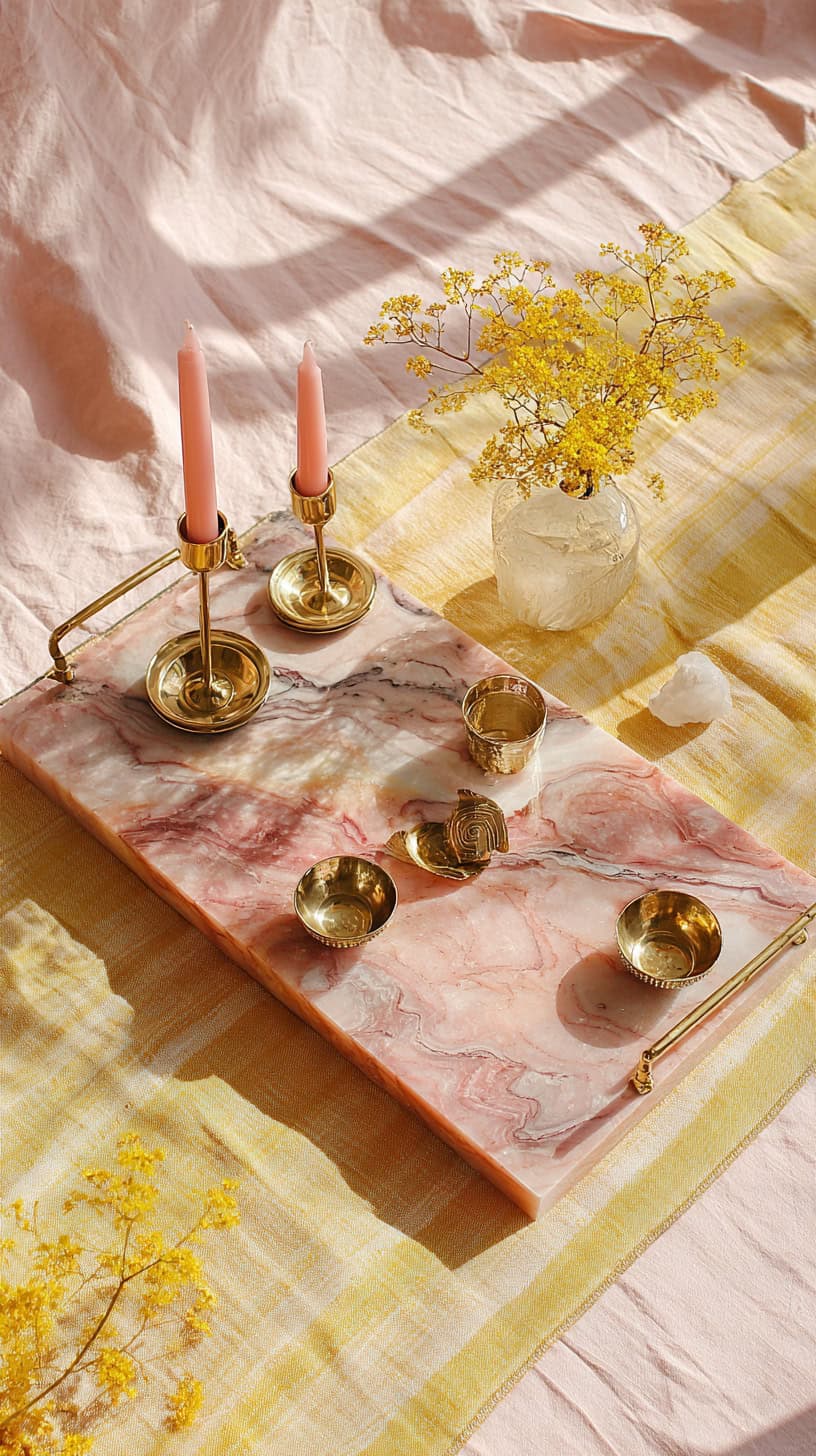 Pink Marble Tray - Image 1