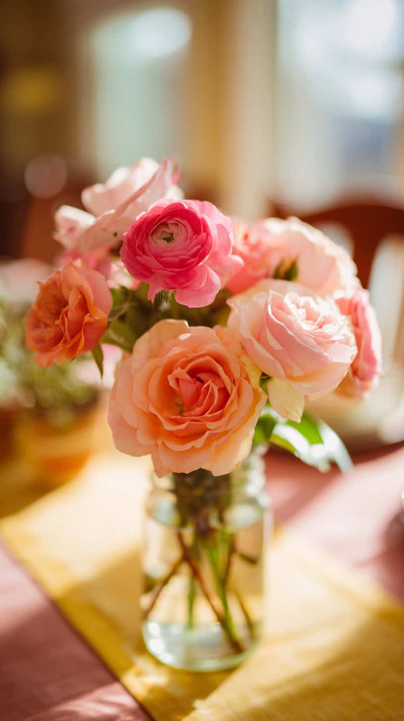Pink Rose Floral Display - Image 1