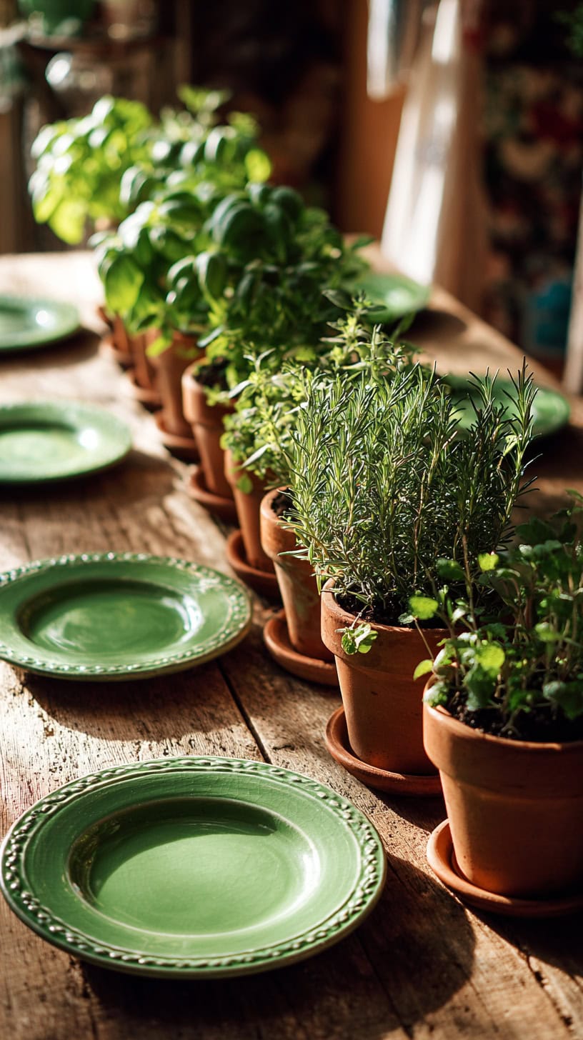 Potted Herb Table Runner - Image 1