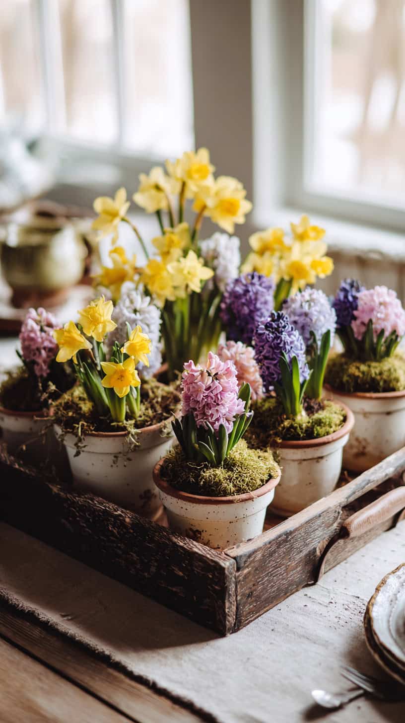 Potted Hyacinth Daffodil Bulbs - Image 1