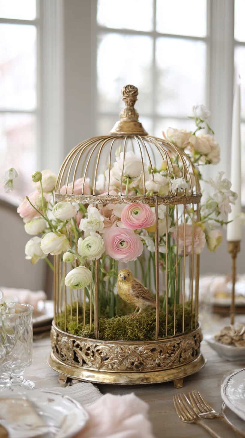 Regency Gold Cage Birds - Image 1