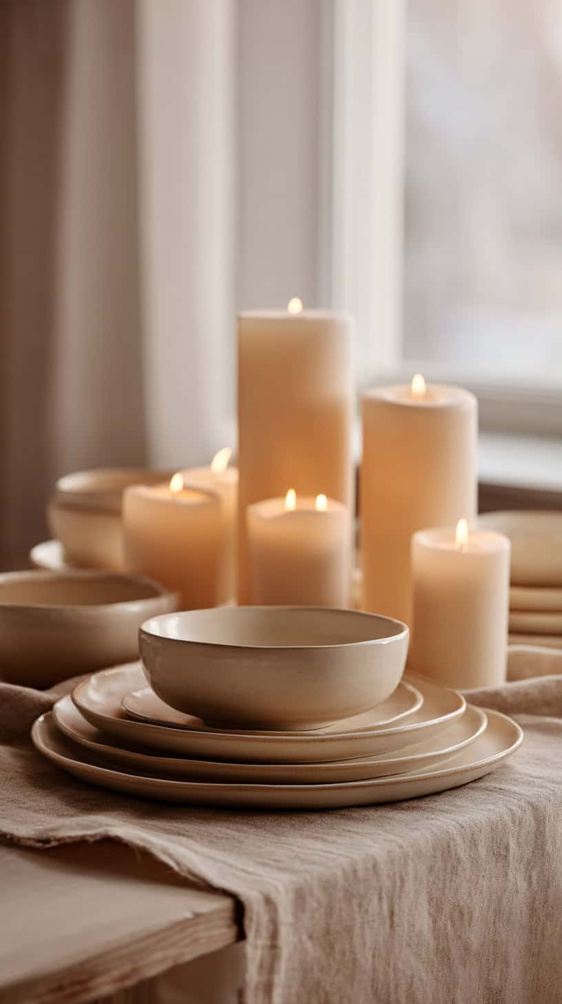 Simple Beige Porcelain Glow - Image 1