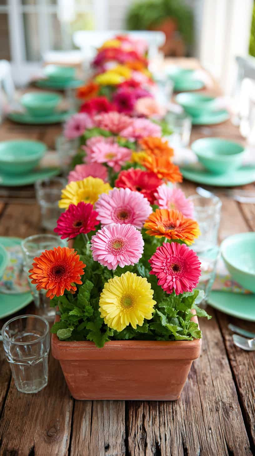 Spring Gerbera Daisy Planter - Image 1