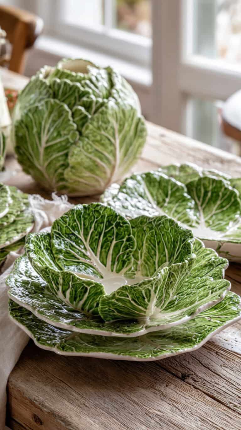 What is Green and White Cabbage Tableware?