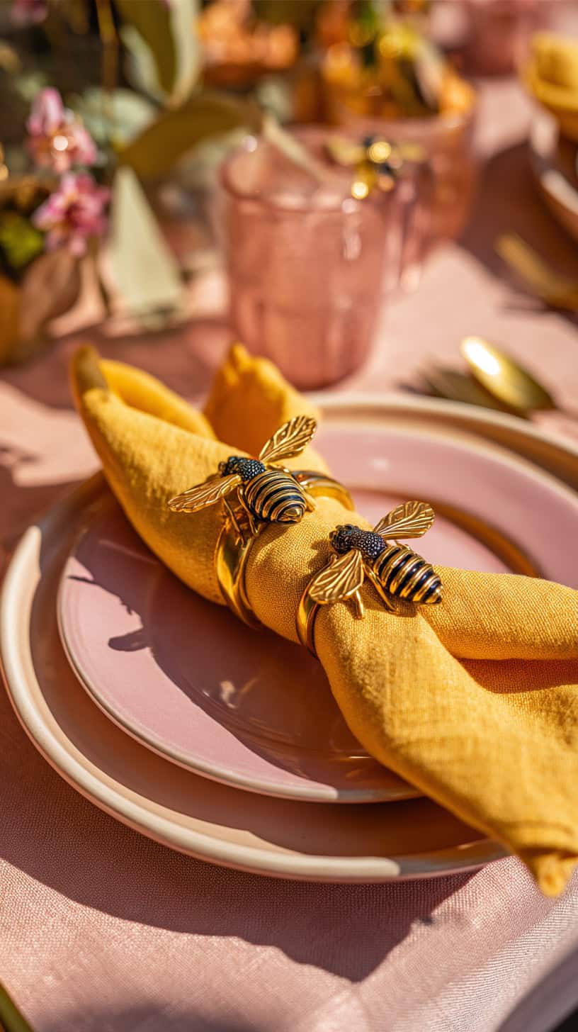 Whimsical Bee Napkin Rings - Image 2