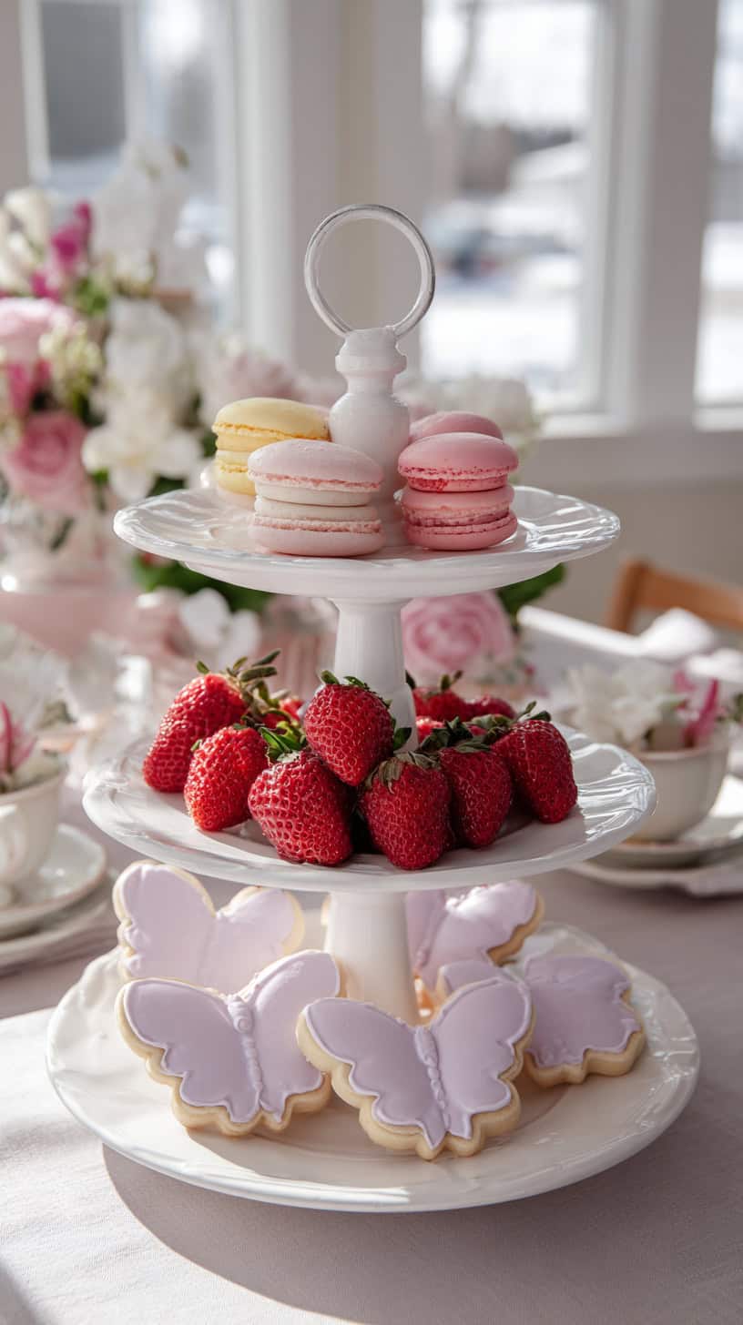 White Tiered Tray - Image 2