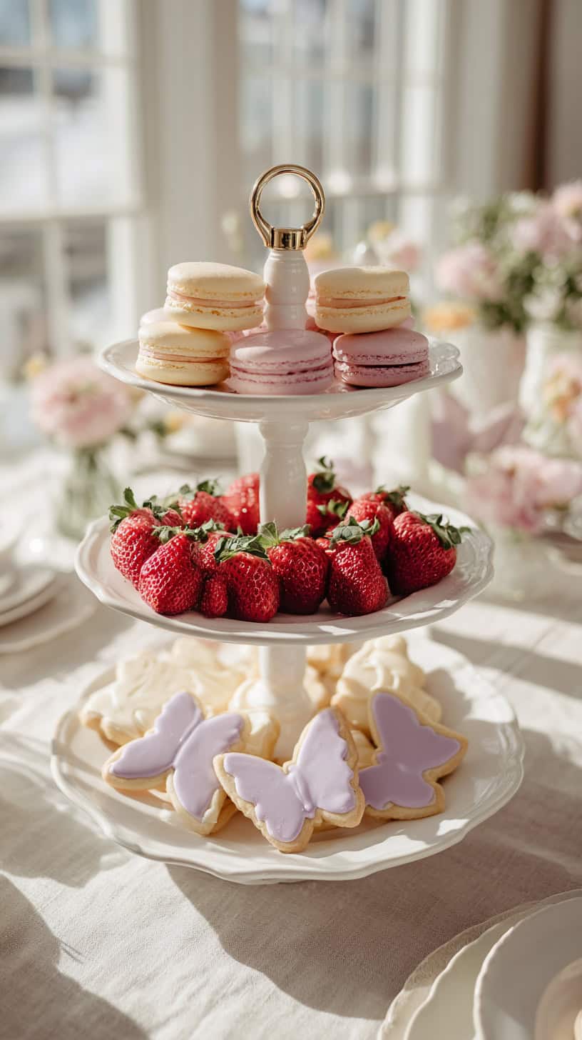 White Tiered Tray - Image 1