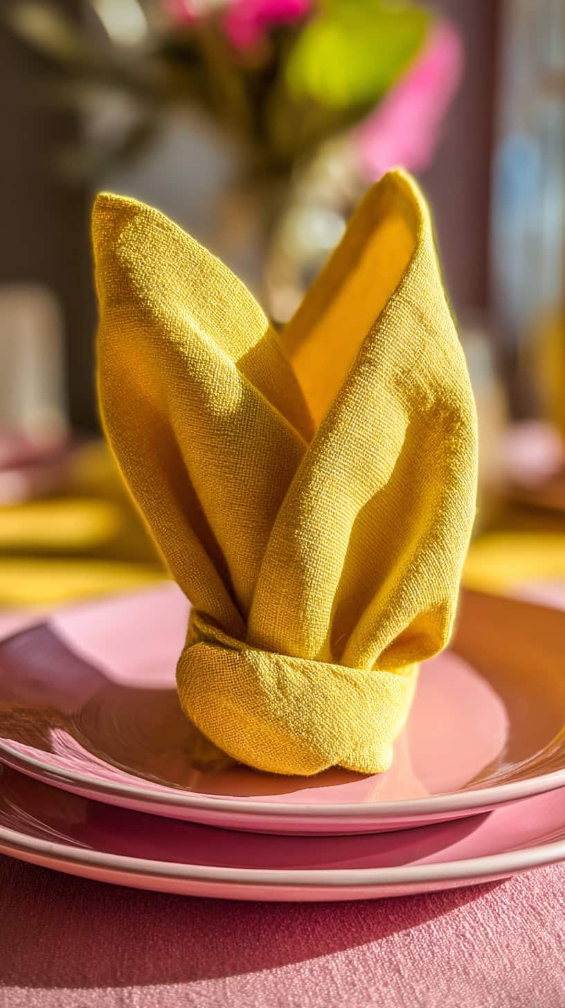 Yellow Butterfly Napkins - Image 2