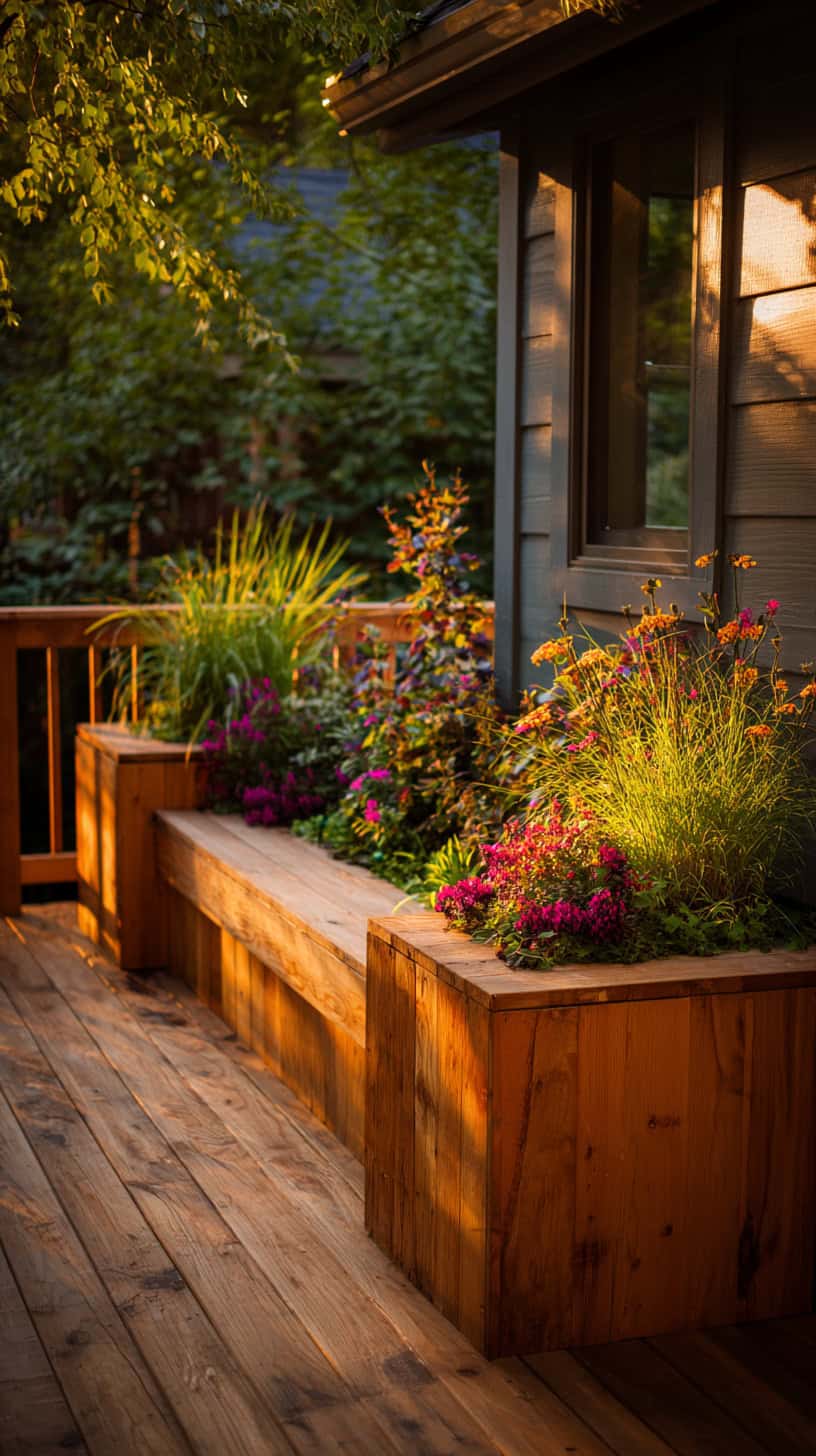 Built-In Timber Planter Bench - Image 2