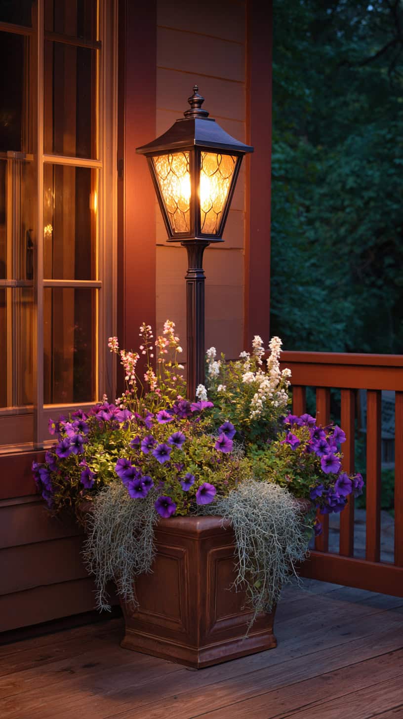 Charming Lantern-Lit Planters - Image 2