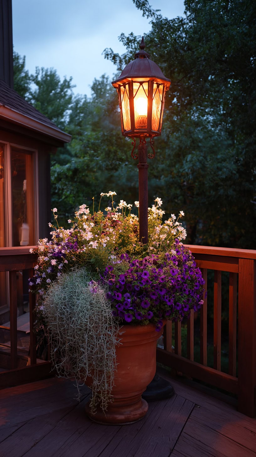 Charming Lantern-Lit Planters - Image 1