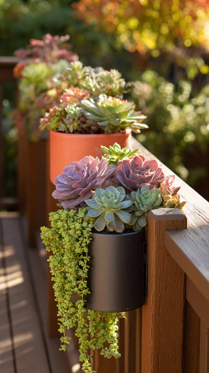 Cozy Rail-Mounted Succulents - Image 2