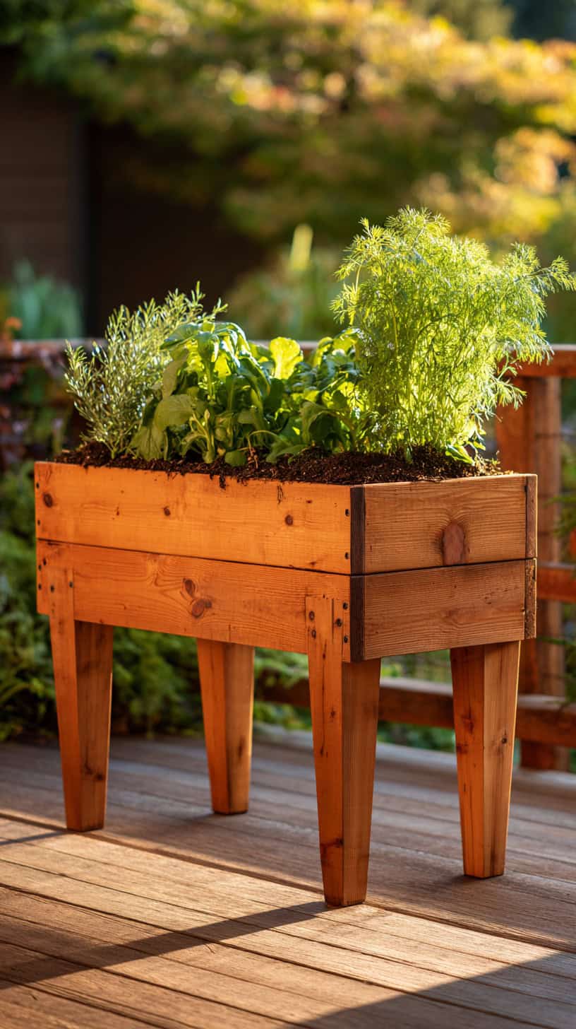 Elevated Wood Planters - Image 2