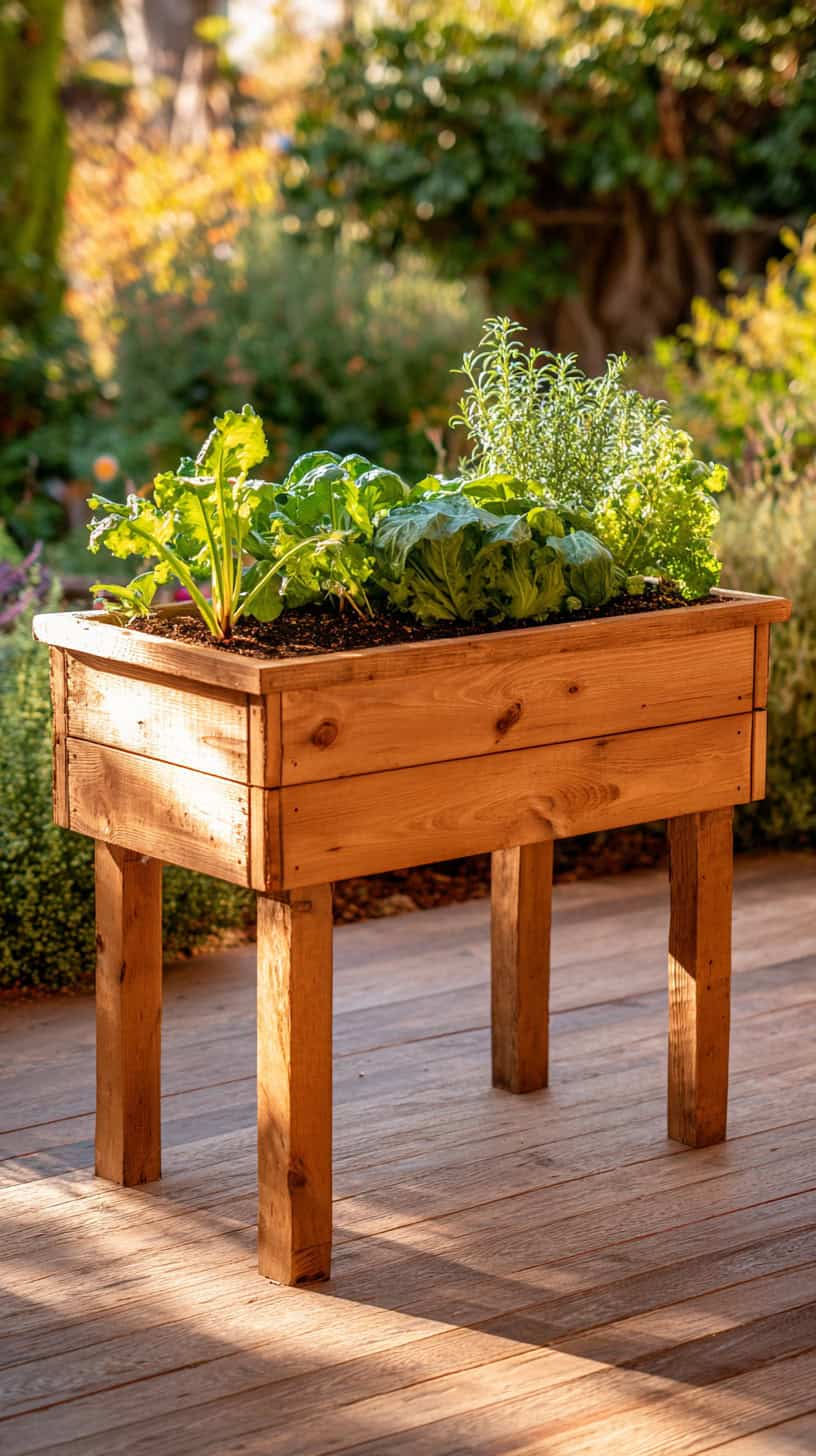 Elevated Wood Planters - Image 1