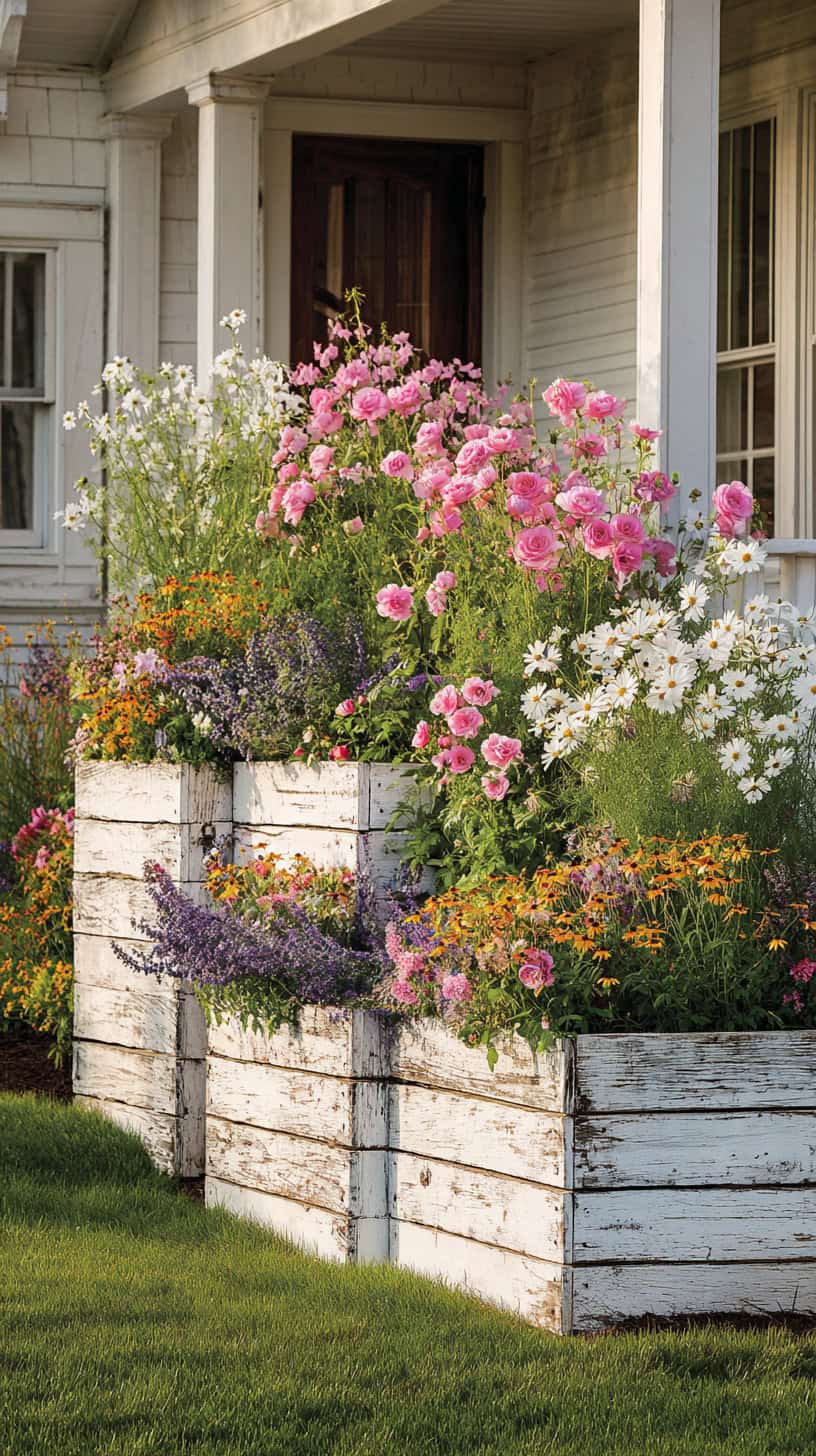 Farmhouse Flower Beds in Front of House: Trending Now - Image 1