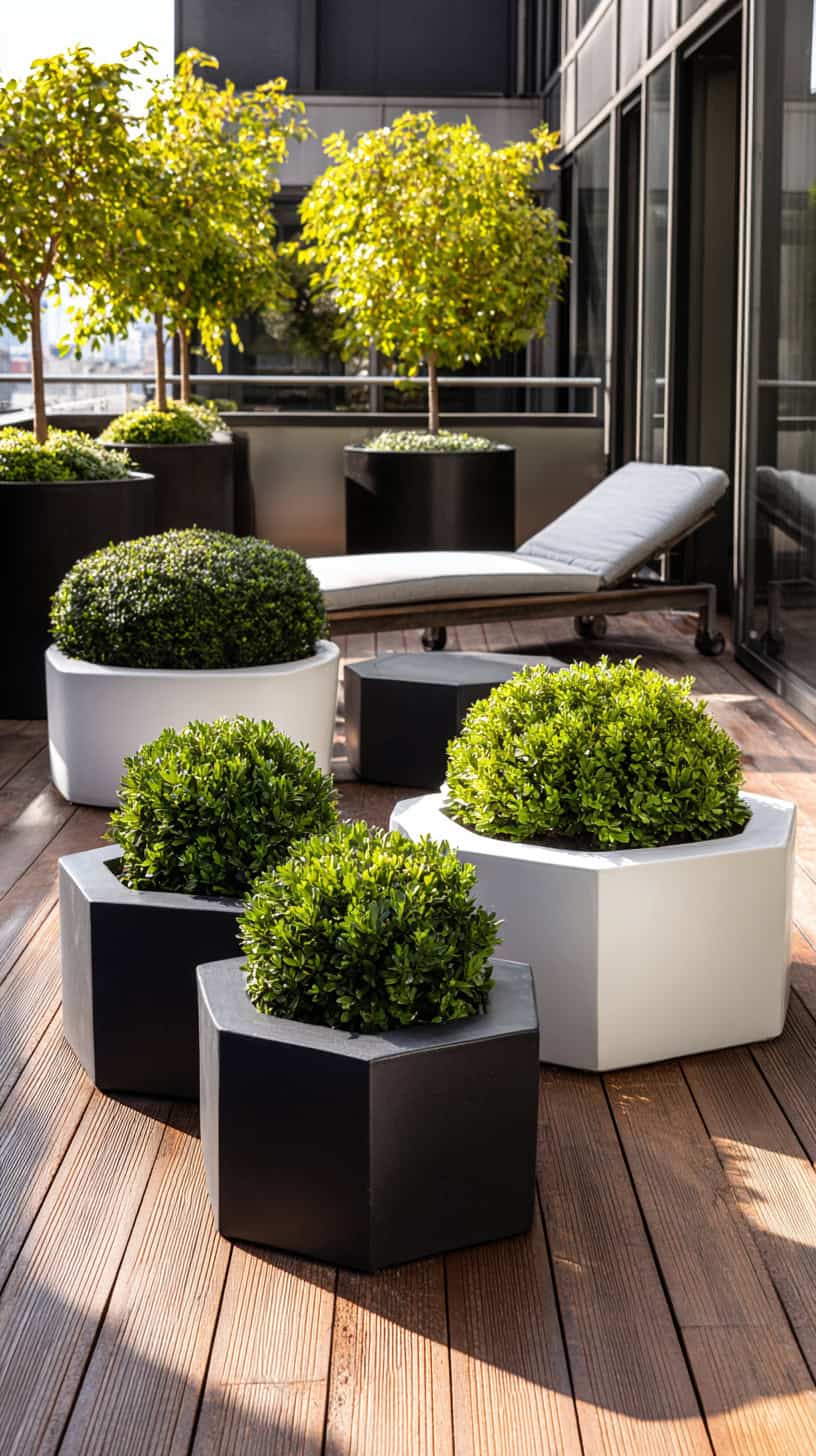 Geometric Hedge Ring Planters - Image 1