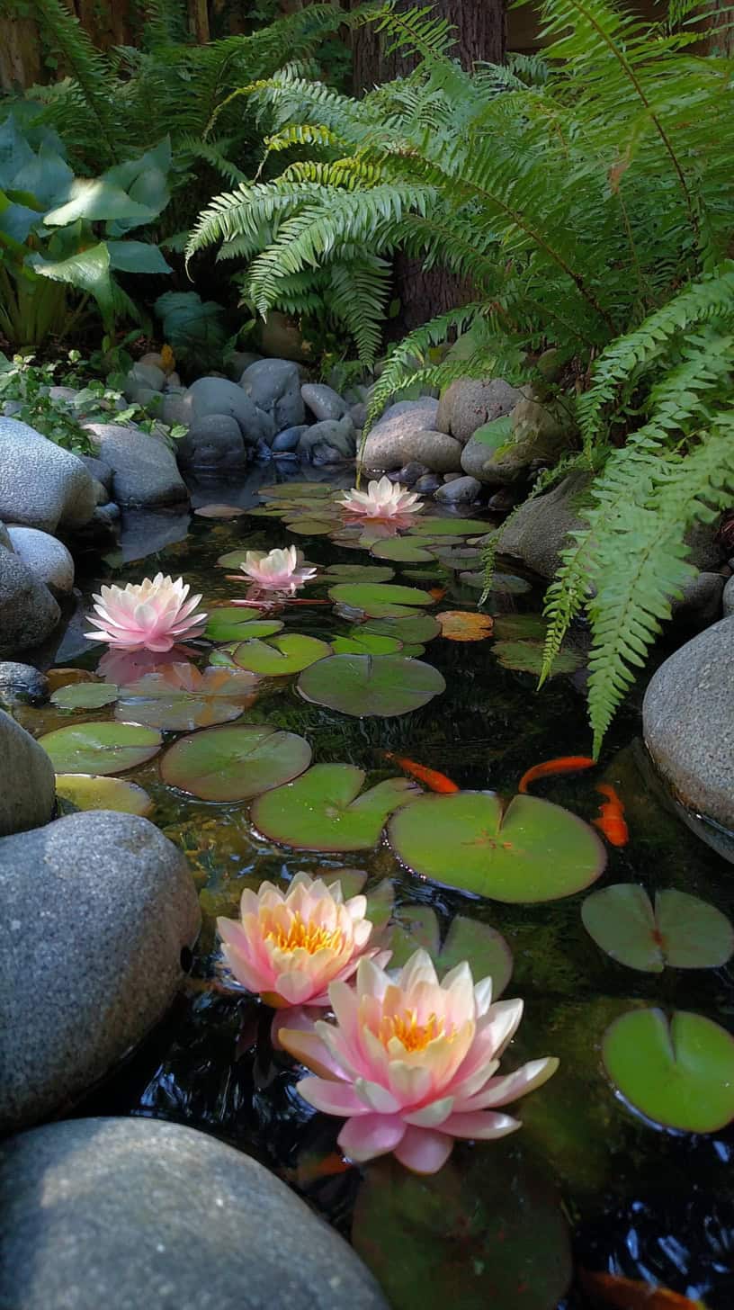 Mini Pond with Lilies - Image 1