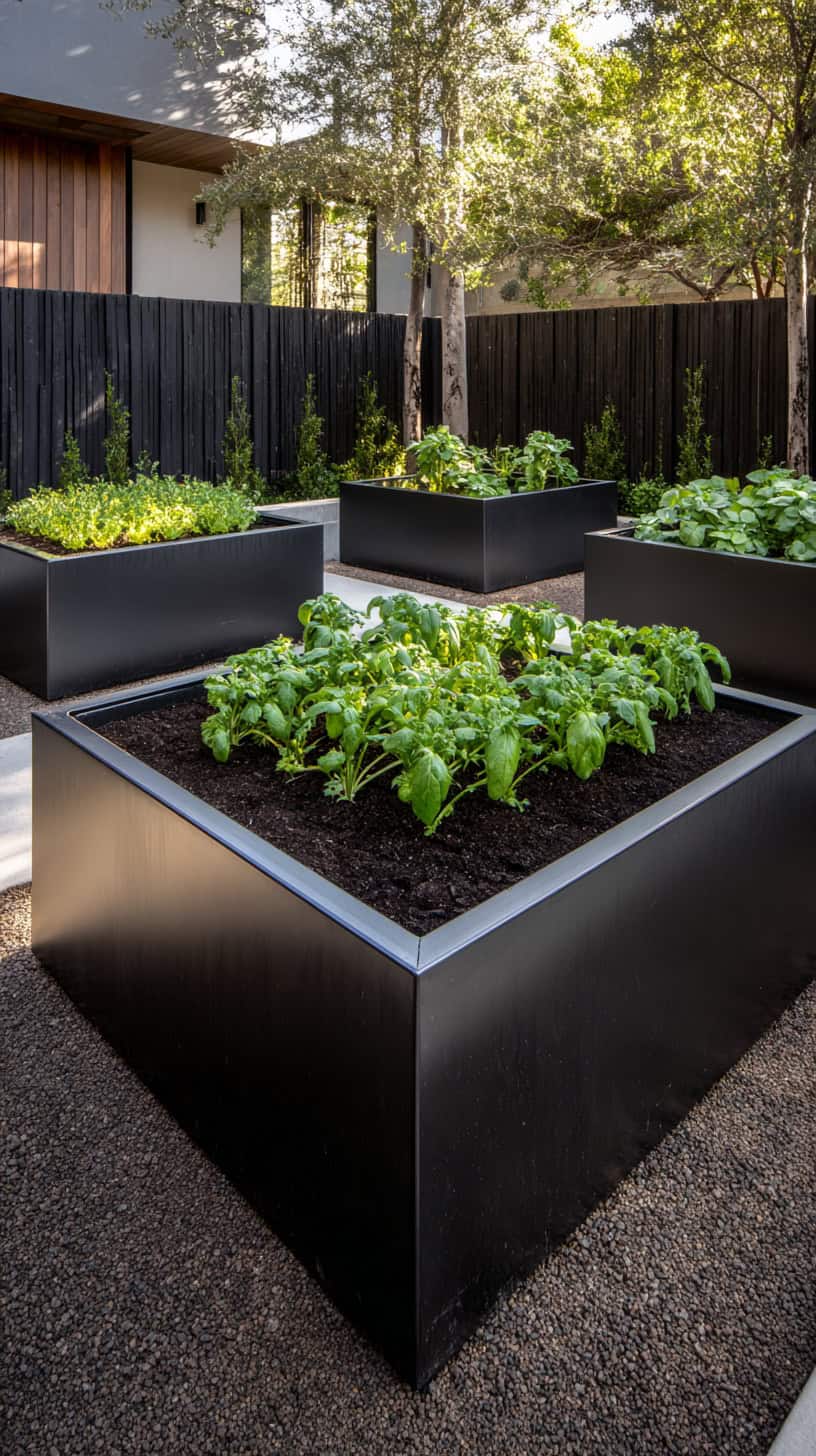 Modern Square Metal Box - Image 1