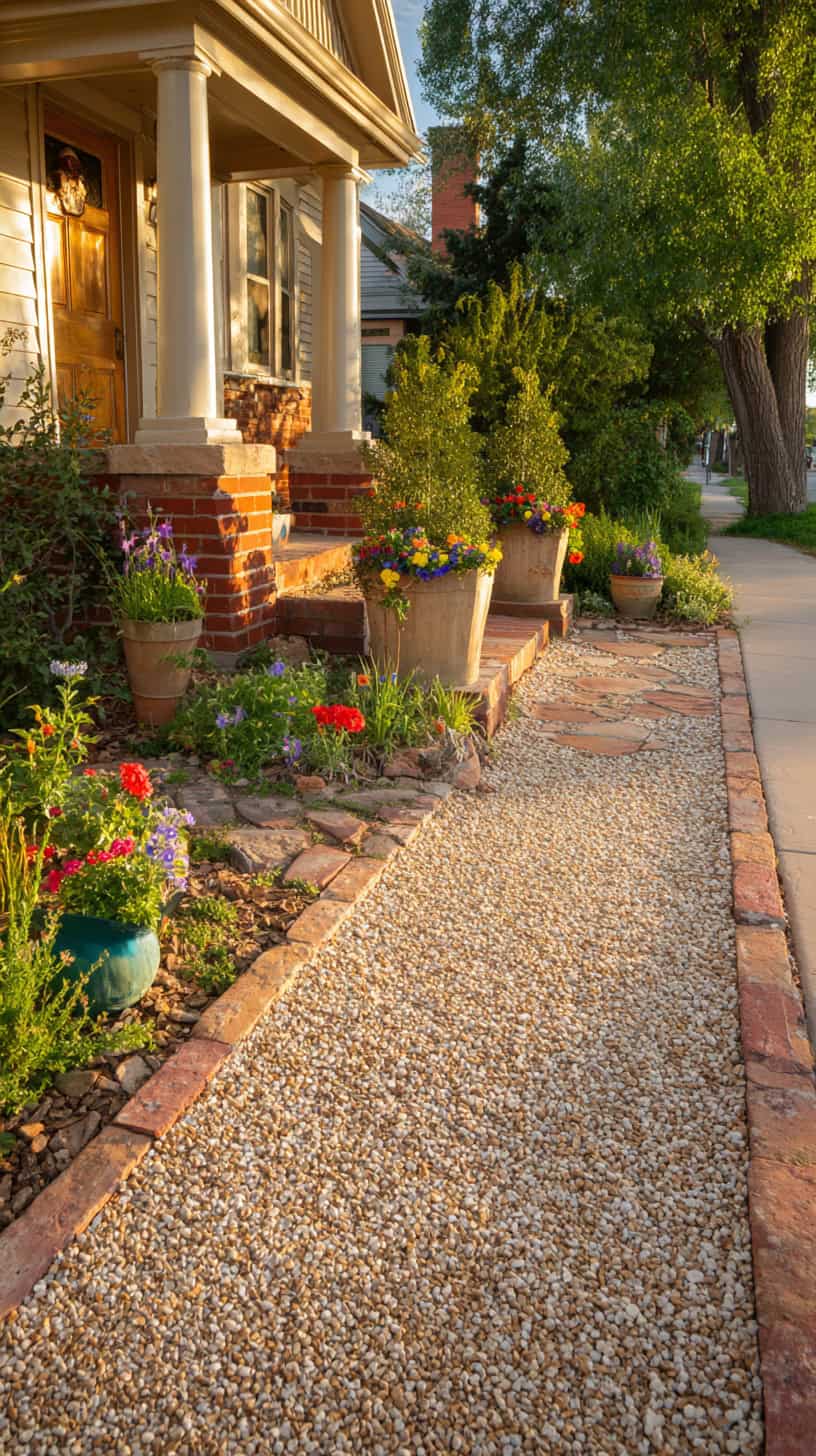Pea Gravel Front Garden Entry - Image 1