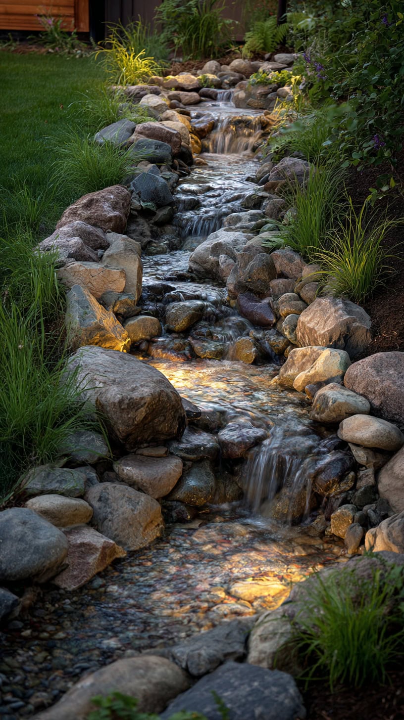 Playful Water Features in Small Hill Landscaping Ideas - Image 2